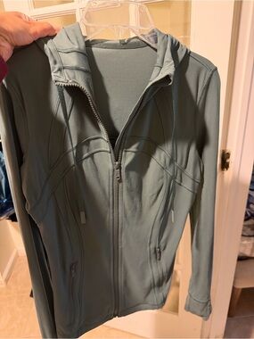 lululemon athletica Full-Zip Hooded Jacket in Sage Blue